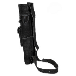 Колчан для стрел Buck Trail BAYOU 47CM заспинный из натуральной замши Чёрный